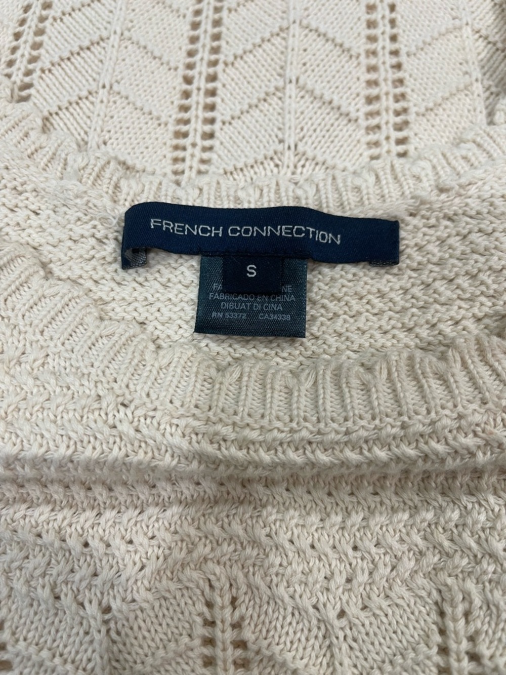 French Connection Nellis Cotton Crochet Dress in Cream Size Small - Picture 5 of 6